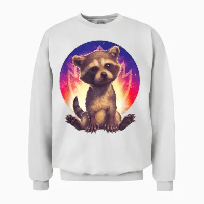 Marvel Guardians of the Galaxy Volume 3 Baby Rocket Raccoon Unisex Sweatshirt - White