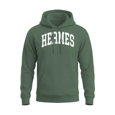 Hermes Unisex Hoodie - Military Green