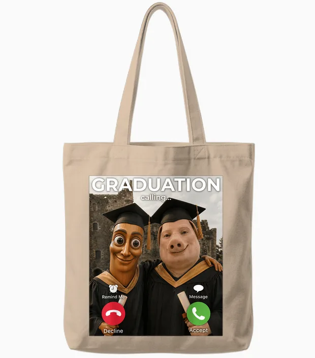 Tung Sahur John Pork Abschlussberufung Lustiger Senior 2026 Tote Bags in Natural
