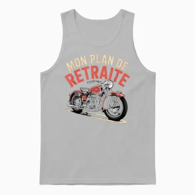 Motorcycle Retirement Man Humour Gift Funny Biker Funny Unisex Tank Top - Ash