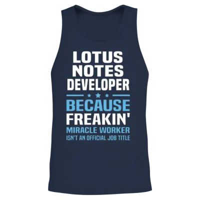Lotus Notes Developer Unisex Tank Top - Navy
