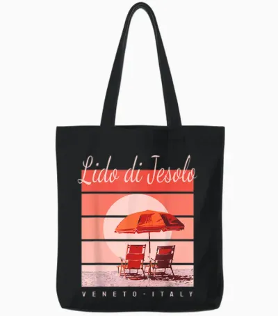 Urlaub in Lido Di Jesolo Venedig Italien Tote Bags - Black