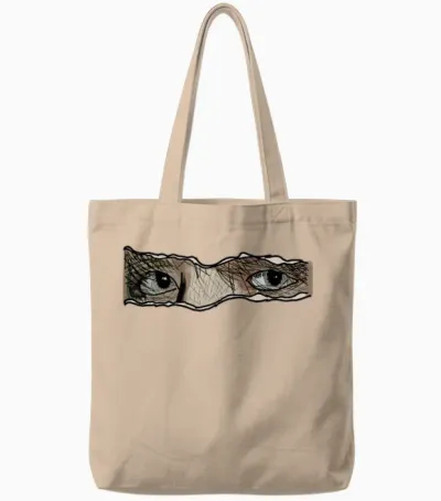 Eyes Human Tote Bags - Natural