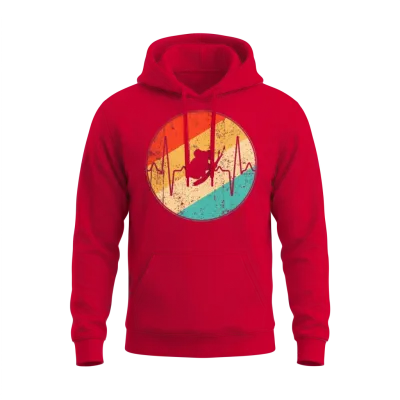 Koala Bear Retro Heartbeat Unisex Hoodie - Red