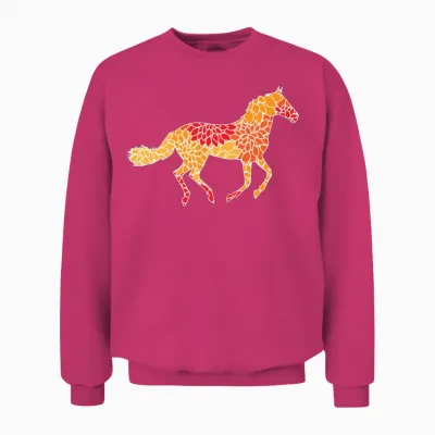 Horse Unisex Sweatshirt - Heliconia