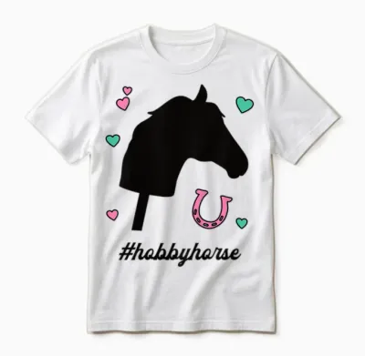 Kinder #hobbyhorse Mädchen Steckenpferde Reiten Pferd Hobby Horsing Unisex T-Shirt - White