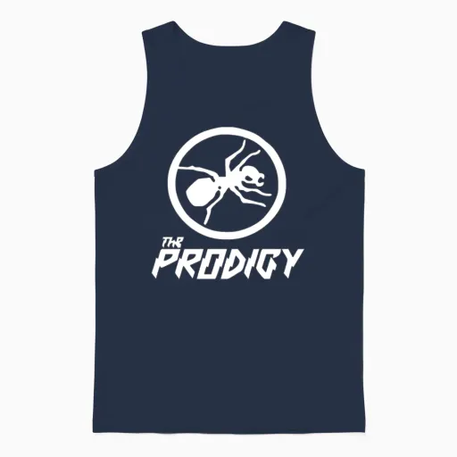 The Prodigy Ant Logo Unisex Tank Top in Navy