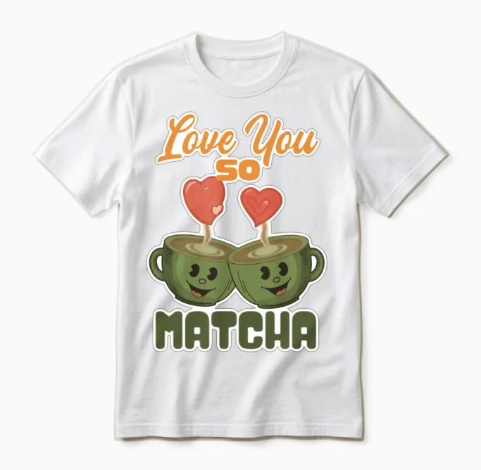 Love You So Matcha Unisex T-Shirt in White