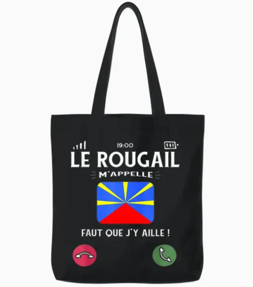 Le Rougail M'appelle Humour Meeting Kitchen Flat Creole Tote Bags - Black