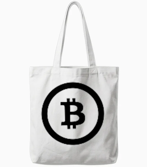 Bitcoin Btc Michael Saylor Tote Bags in White