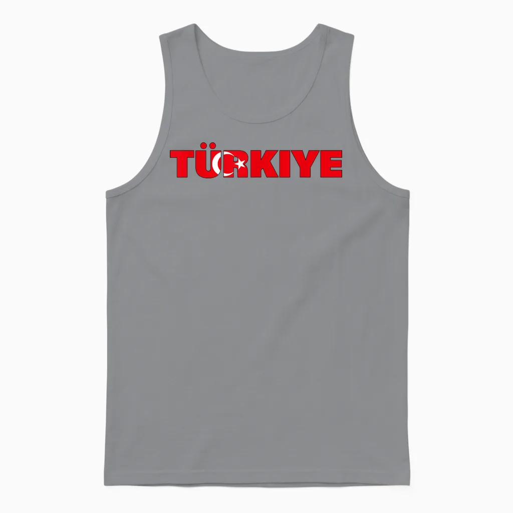 Türkei Flagge Türk Bayragi Herren Türkei Kinder Türkiye Unisex Tank Top in Sport Grey