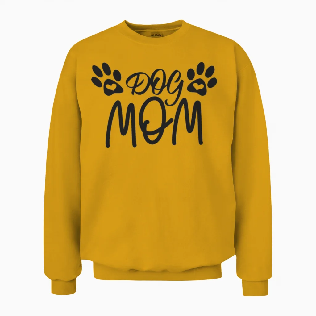 Dog Mom Dog Puppy - Lovers Unisex Sweatshirt in Gold