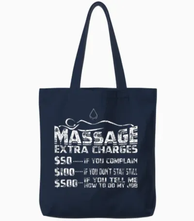 Therapy Massage Muscle Massage Therapist Tote Bags - Navy