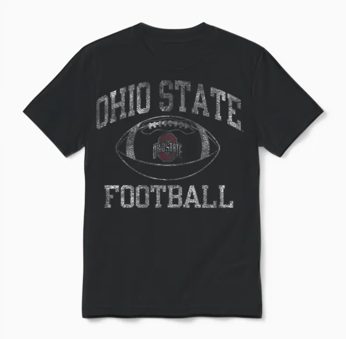 Ohio State Buckeyes Football Intensity Black Unisex T-Shirt in Black