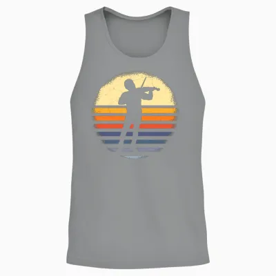 Violinist Retro Unisex Tank Top - Sport Grey