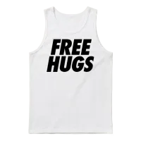 Free Hugs Unisex Tank Top - White – 1