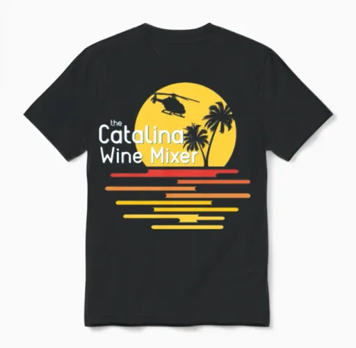 Catalina Wine Mixer & Beer Gift Unisex T-Shirt in Black