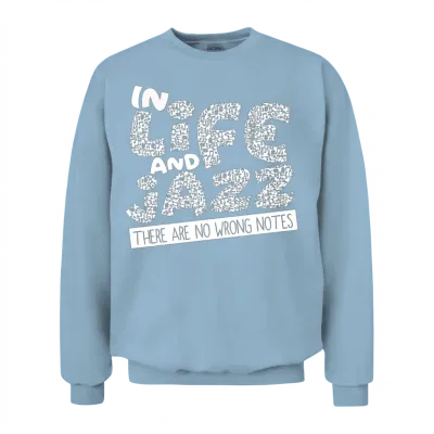 Jazz - Trumpet - Saxophone - Music - I Love Jazz Unisex Sweatshirt - Light Blue