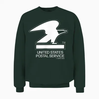 United States Postal Service Front Chest Eagle Logo Usps Unisex Sweatshirt - Forest