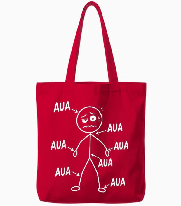 Aua Au Dem Alter Entsprechen Guter Zustand Lustig Geburtstag Tote Bags in Red
