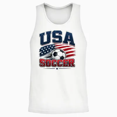 Soccer Football- World Cup 2026 Usa Unisex Tank Top - White