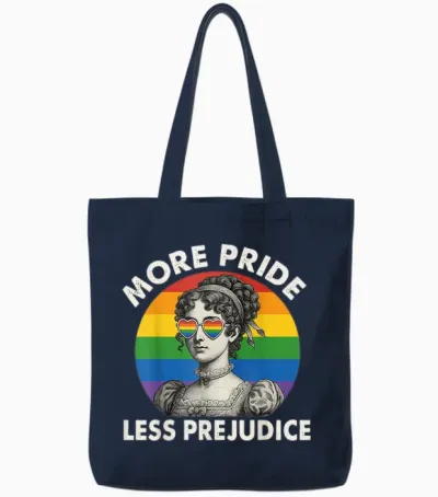Mehr Stolz, Weniger Vorurteile, Lgbtq-Regenbogenkunst Tote Bags - Navy
