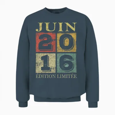 Enfant 10 Ans Garçon 2016 Anniversaire Juin 10 Ans Garçon 2016 Unisex Sweatshirt - Dark Heather
