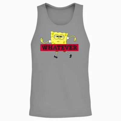 Spongebob Schwammkopf Whatever Nickelodeon Unisex Tank Top - Sport Grey