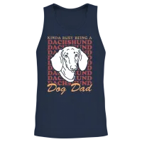 Dachshund Dog Dad Dog Owner Dachshunds Unisex Tank Top - Navy – 2