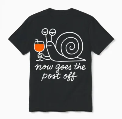 Now Goes the Post Off Unisex T-Shirt - Black