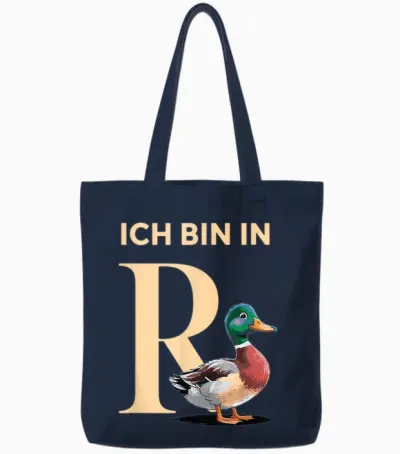 Lustiges Ich Bin in Rente Mit Ente Rentner Ruhestand 2025 Tote Bags - Navy