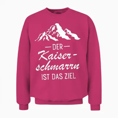 Der Kaiserschmarrn Ist Das Ziel - Wandern Berge Hike Spruch Unisex Sweatshirt - Heliconia