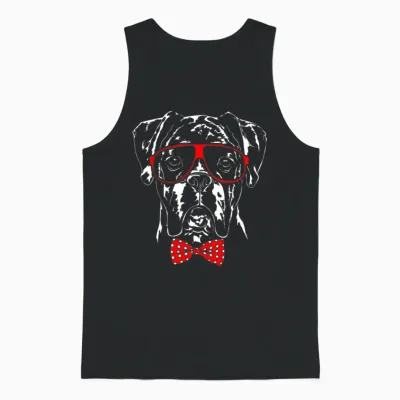 Funny German Boxer Dog Smart Dog Clever Dog Unisex Tank Top - Black