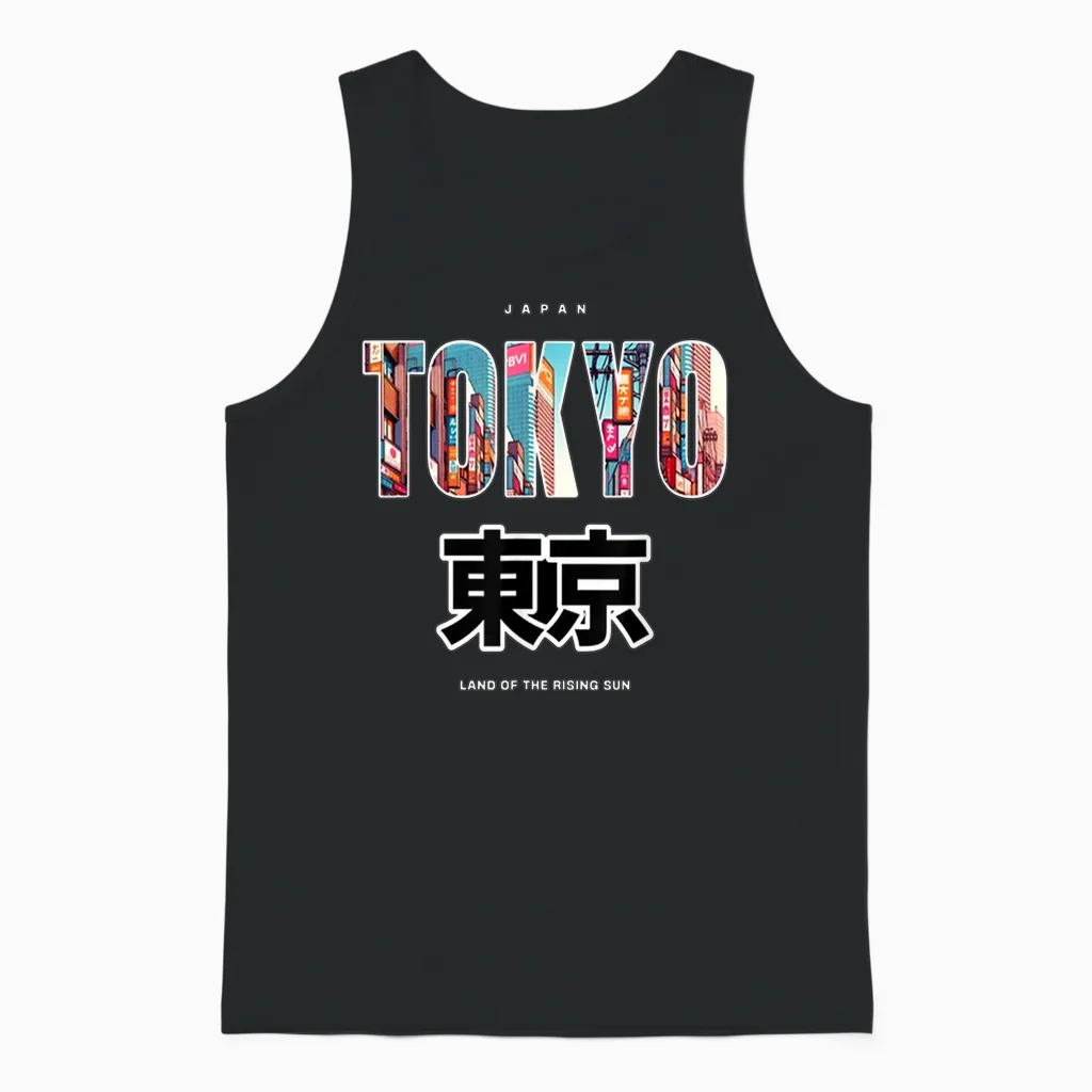 Manga Tokyo Anime Japanese Merch Kawaii Men Women Kids T-Shirt, Black, S Unisex Tank Top in Black