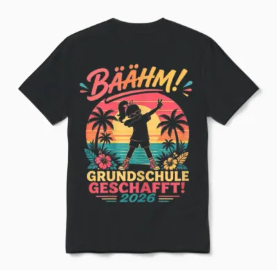 Grundschule Abschluss 2026 Mädchen Gymnasium Unisex T-Shirt - Black