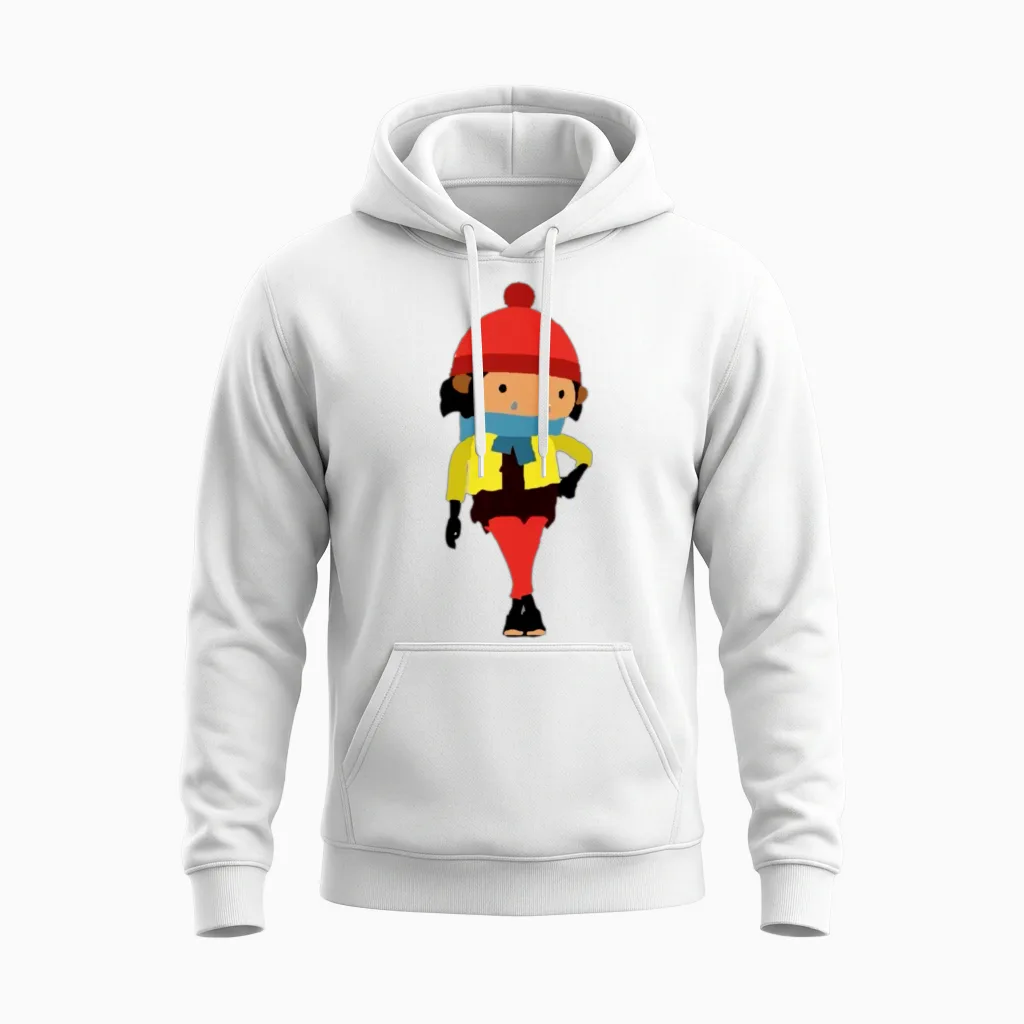 Sneaky Sasquatch Head Unisex Hoodie in White