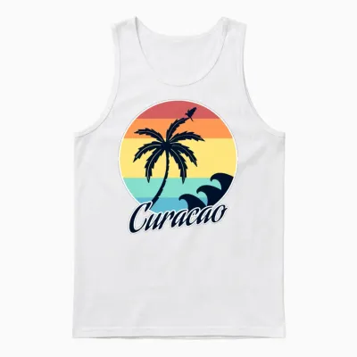 Curacao Unisex Tank Top - White