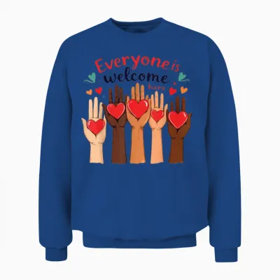 Everyone Is Welcome Here Idaho Teacher Unisex Sweatshirt - Royal