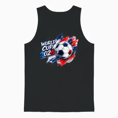 Football - Coupe Du Monde 2026, Bleu/rouge Unisex Tank Top - Black