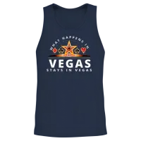 What Happens in Vegas Stays in Vegas Unisex Tank Top - Navy – 2
