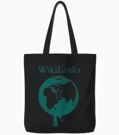 Wikileaks Dripping Globe Tote Bags - Black