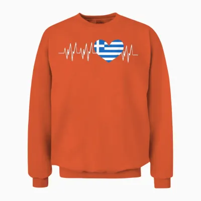 Griechenland Geschenk Flagge Greece Grieche Hellas Athen Unisex Sweatshirt - Orange