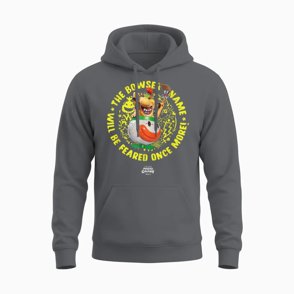 The Super Mario Galaxy Movie Bowser Jr. Feared Unisex Hoodie in Charcoal