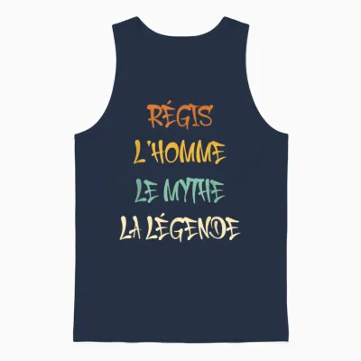Régis Men's Myth Legend Gift Idea Humour First Name Régis Unisex Tank Top - Navy