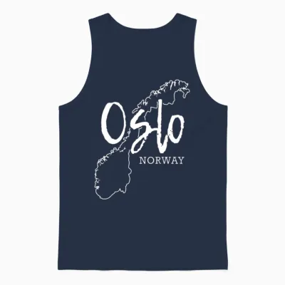 Oslo, Norway, Gift, Gift Idea Unisex Tank Top - Navy