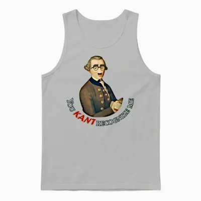 Funny Philosopher: Can't Recognize Immanuel Kant Unisex Tank Top - Ash