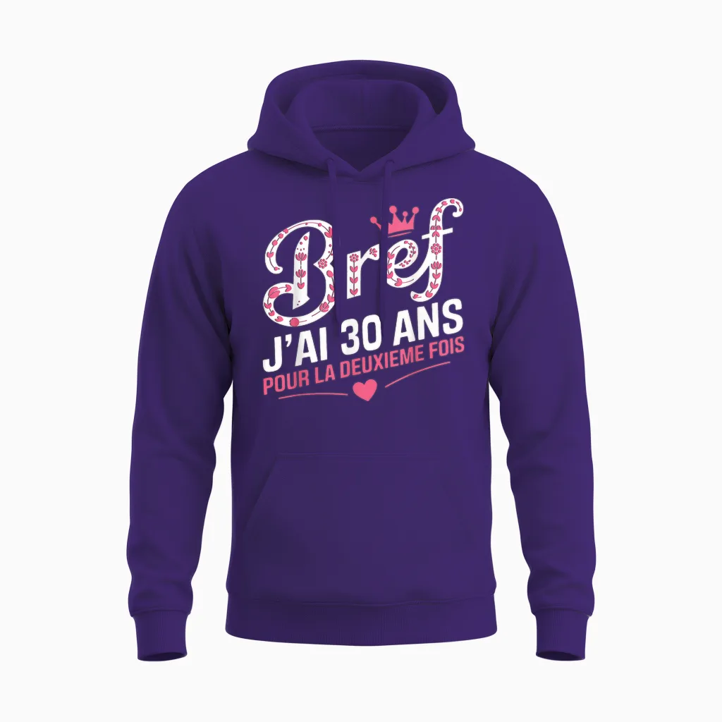 60 Years Woman Birthday Gift 60 Years Woman Birthday T-Shirt, Black, S Unisex Hoodie in Purple