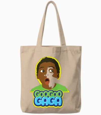 Goo Goo Gaga Face Tote Bags - Natural