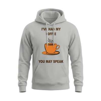 Funny Coffee Unisex Hoodie - Ash