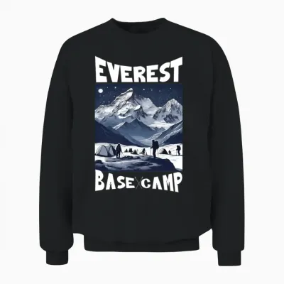 Everest Base Camp Adventure Unisex Sweatshirt - Black